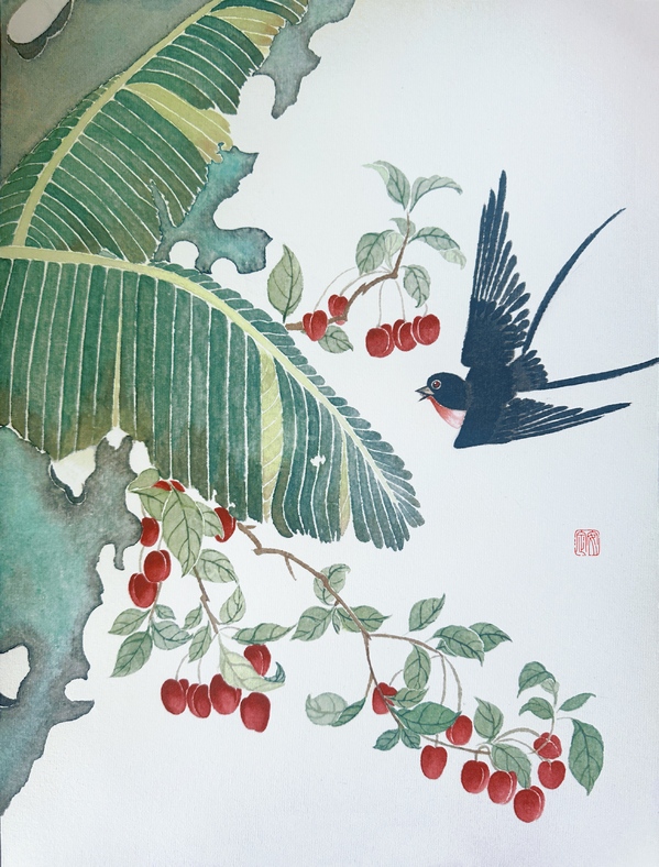 蕉叶燕趣 李悦.jpg