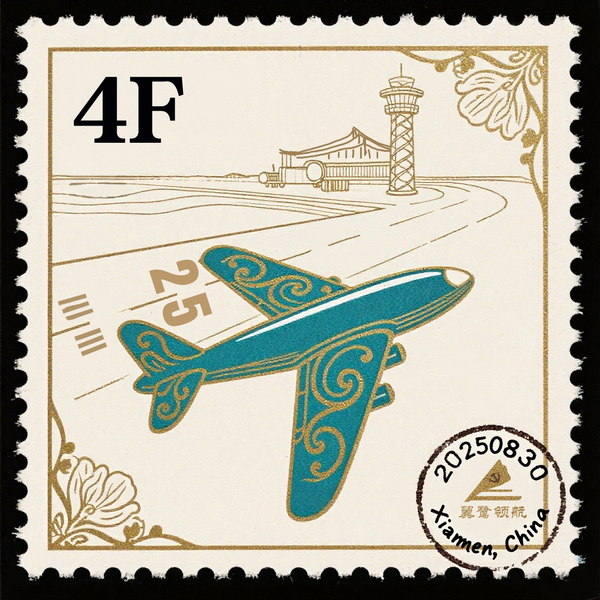 【手绘邮票】（AI作品）《北一跑道》        作者：水电十六局 林泽森.jpg